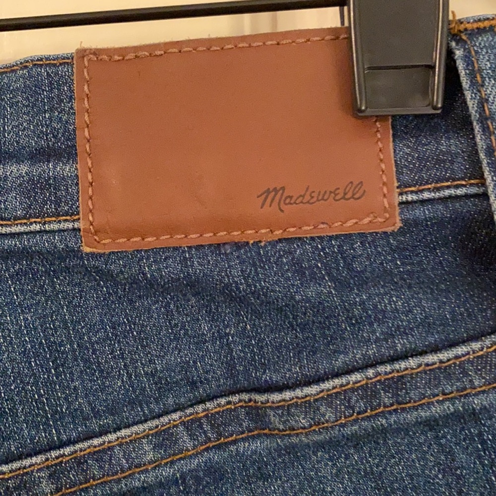 NEW Madewell 10” high rise button fly skinny jeans drop hem distressed size 24 - Picture 9 of 12
